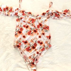 Floral body suit top